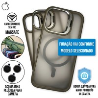 Capa iPhone 16 Pro Max - Metal Stand Fosca Magsafe Titanium Gray
